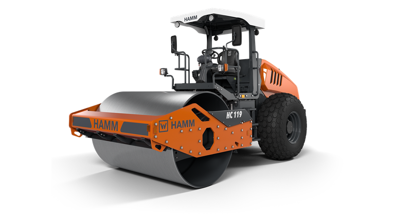 Lu rung 1 bánh thép HC119 Hamm