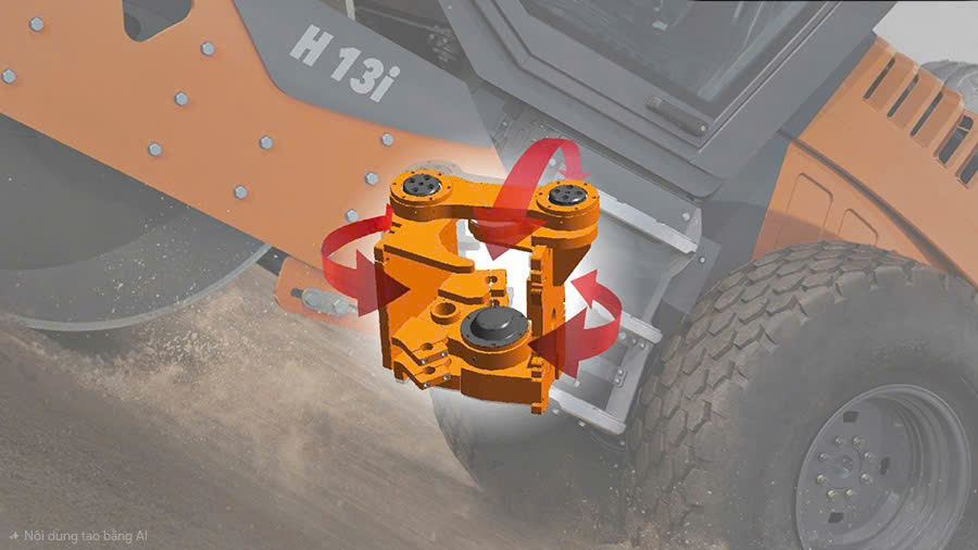 Công nghệ khớp nối 3 điểm trên xe lu Hamm HC 208 D