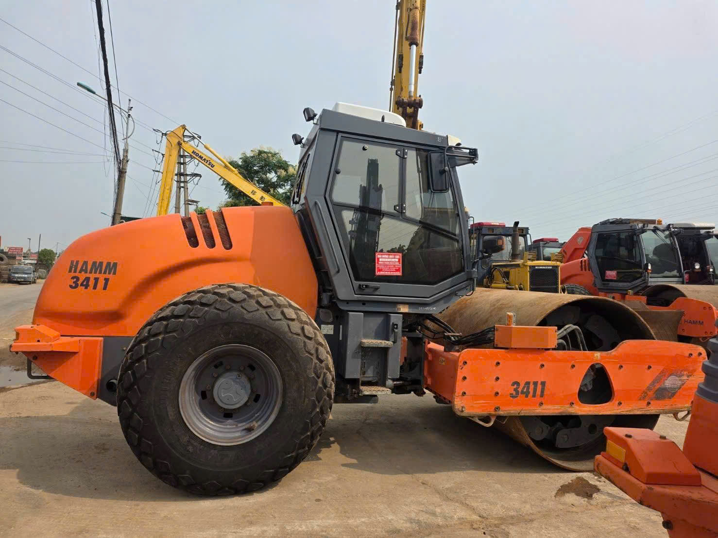 Xe lu HAMM 3411 cũ thực tế