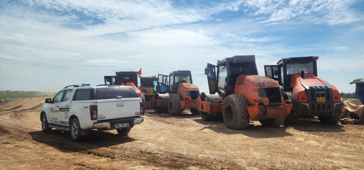 Lu rung nền đường HAMM HC119 HC129.